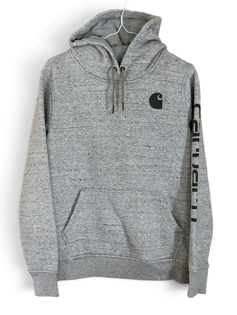 Carhartt Clarksburg Gray Heather Logo Relaxed Fit Pullover Hoodie